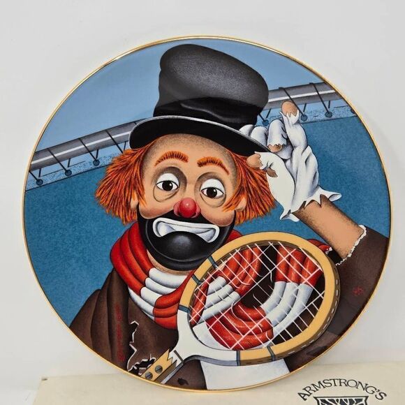 RED SKELTON COLLECTION COLLECTOR PLATE ANYONE FOR TENNIS 2301/10000 IN BOX - Picture 1 of 4